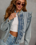 Melodie Ruffle Denim Jacket