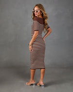Easy Rise Striped Knit Midi Dress