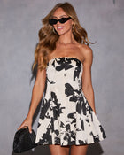 Francis Strapless Floral Mini Dress