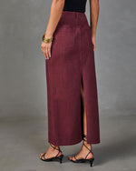 Toasted Glow Denim Midi Skirt