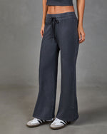 Maison Cozy Drawstring Wide Leg Lounge Pants
