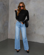 Black % Day To Day Turtleneck Knit Top-2