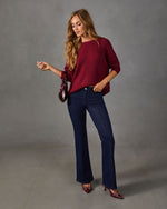 Darling Thing Shimmer Stretch Flare Leg Jeans