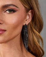 Chanelle Fringe Rhinestone Dangle Earrings