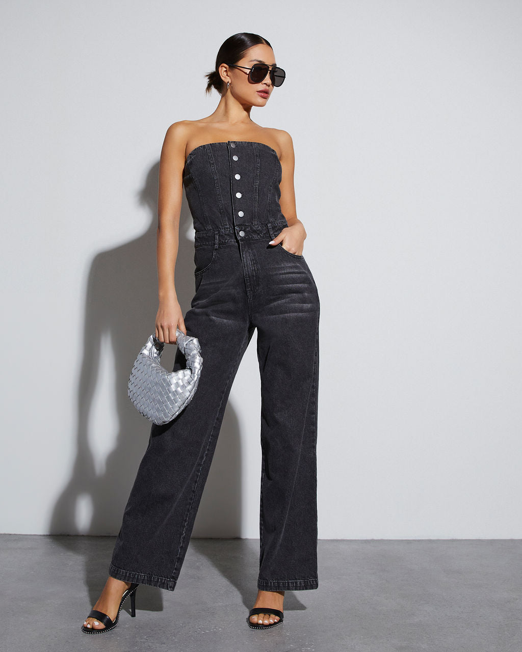 Zara TRF STRAPLESS DENIM JUMPSUIT | Mall of America®