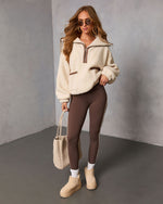 Nayeli Quarter Zip Sherpa Standard Jacket