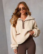 Nayeli Quarter Zip Sherpa Standard Jacket