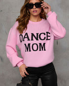 Light Pink % Dance Mom Knit Pullover Sweater-1