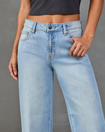 Fontana Stretch High Rise Relaxed Leg Seam Detail Jeans