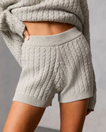 Amaraie Cable Knit Shorts