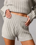 Amaraie Cable Knit Shorts