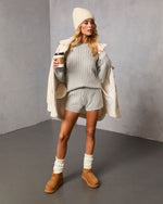 Amaraie Cable Knit Shorts