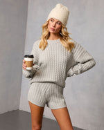 Amaraie Cable Knit Shorts