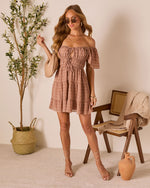 Brown % Pure Essence Tiered Babydoll Dress-6