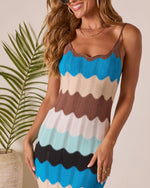 Meliana Zigzag Colorblock Maxi Dress
