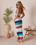 Meliana Zigzag Colorblock Maxi Dress