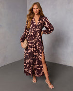 Maple Bloom A Line Maxi Dress