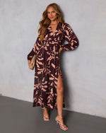 Maple Bloom A Line Maxi Dress