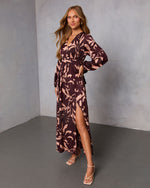 Maple Bloom A Line Maxi Dress
