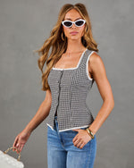 Contrast Club Gingham Vest Top