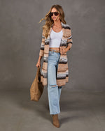 Deidra Striped Knit Duster Cardigan