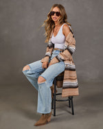 Deidra Striped Knit Duster Cardigan