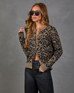 Alissa Knit Animal Print Cardigan