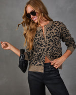 Alissa Knit Animal Print Cardigan
