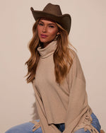 Dark Mocha % Canyon Sunset Structured Cowboy Hat-3