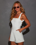 White % Blanc Breeze Pocketed Denim Romper-3