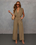 Kason Fitted Waist Utility Jumpsuit