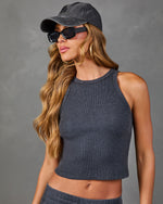 Maison Cozy High Neck Crop Tank Top