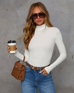 Ivory % Day To Day Turtleneck Knit Top-11