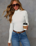 Ivory % Day To Day Turtleneck Knit Top-7