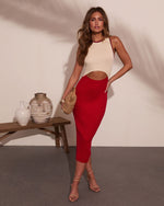 Solstice Muse Knit Cut Out Midi Dress
