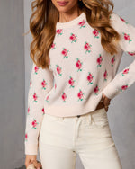 Frosted Promise Knit Abstract Sweater