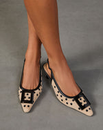 Paris Calling Polka Dot Slingback Kitten Heel