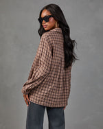 Neminah Cotton Plaid Button Down Top