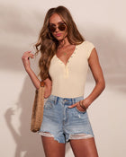 Aliane Ribbed Henley Top