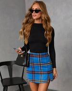 Duskwood Plaid Mini Skirt
