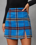 Duskwood Plaid Mini Skirt