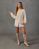 Chic Behavior Ribbed Mock Neck Sweater
