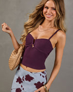 Summer Noir Ribbed Cut Out Cami