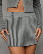 Come Closer Ribbed Mini Skirt