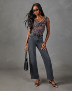 Quite Lovely Floral Cowl Neck Tank Top
