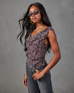 Quite Lovely Floral Cowl Neck Tank Top