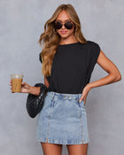 Black % Romi Crew Neck Bodysuit-1