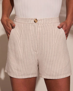Juliet Days Striped High Rise Shorts