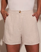Juliet Days Striped High Rise Shorts