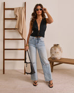 Fellie Front Tie Hem Tank